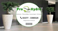Desktop Screenshot of prohydro-wenzel.de