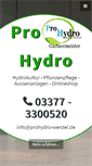 Mobile Screenshot of prohydro-wenzel.de